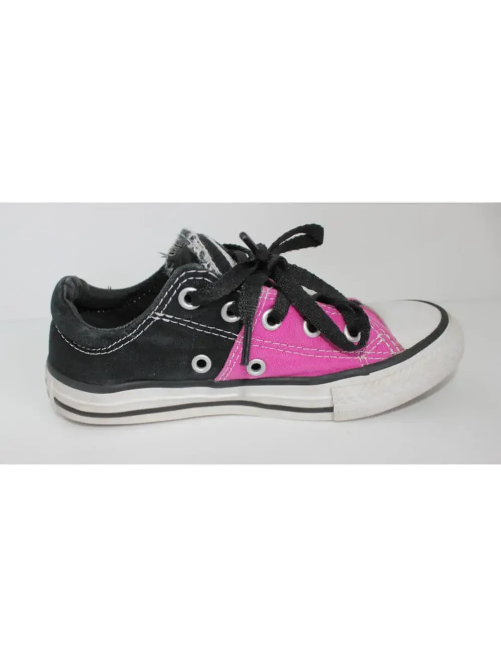 Converse Chuck Taylor Madison OX 651748F Pink Black Kids Sneakers Juniors US 13